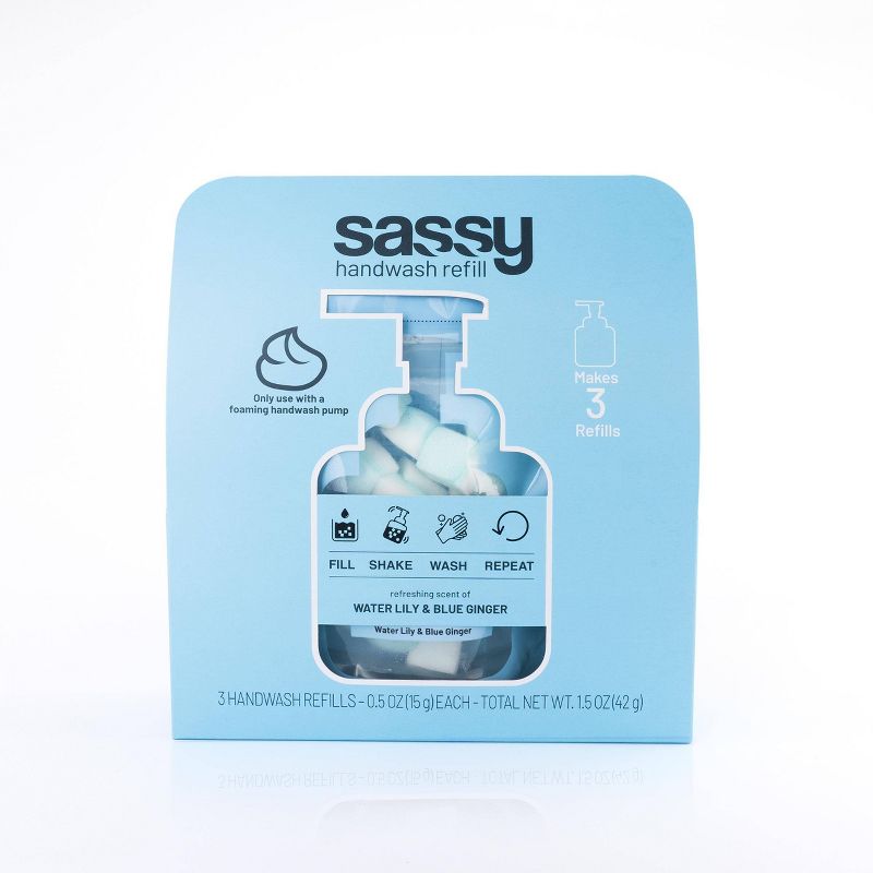 Sassy Foaming Hand Soap Refill - Water Lily Ginger - 1.5oz