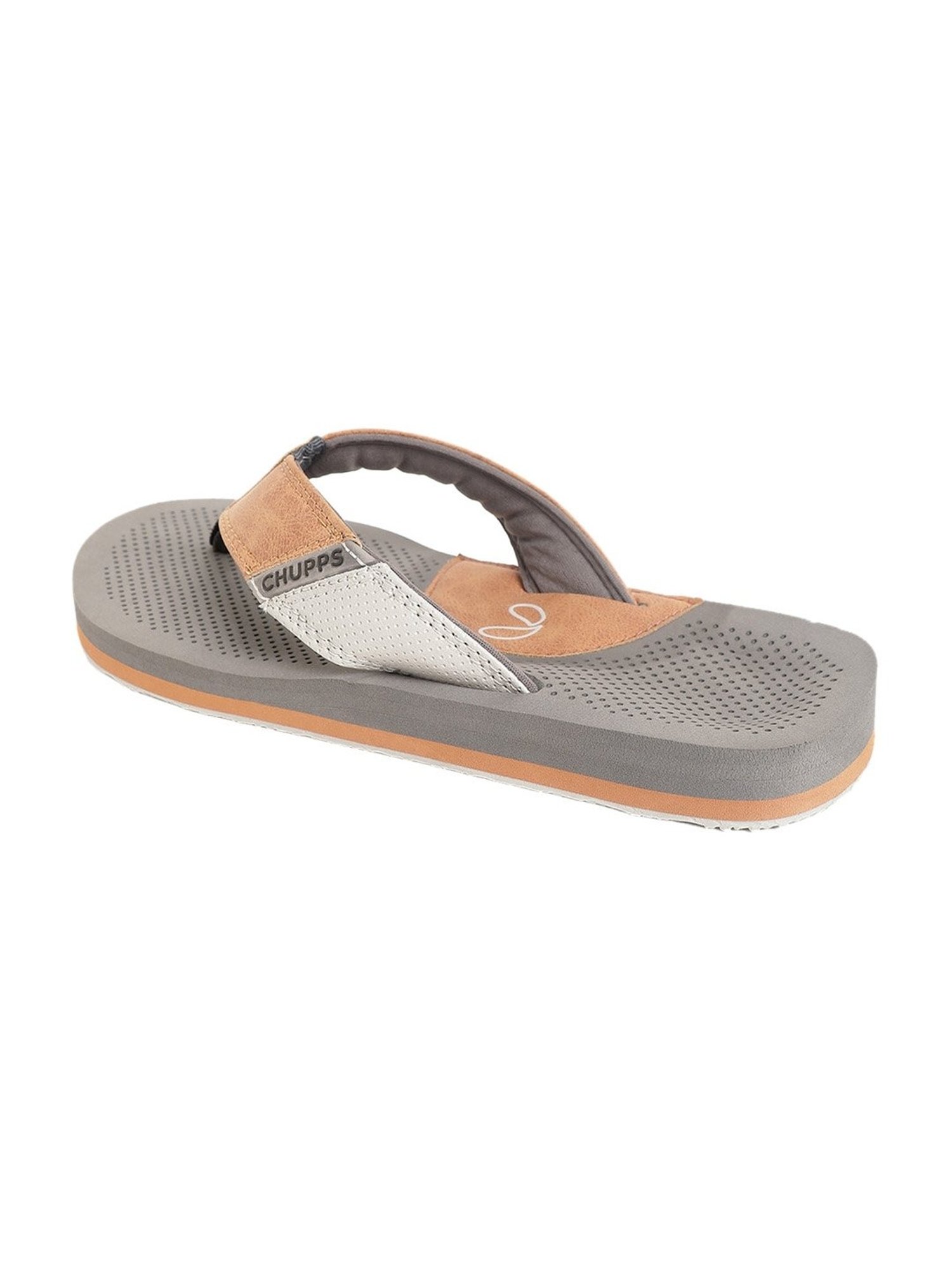 Chupps Men's Grey Flip Flops