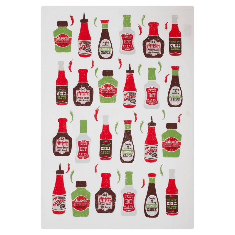 2pk Kitchen Towel White Red/Green - MU Kitchen