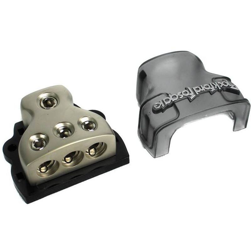 2) ROCKFORD FOSGATE RFD4 0/1/4-Gauge Ga Car Audio Distribution Blocks 1-In 3-Out
