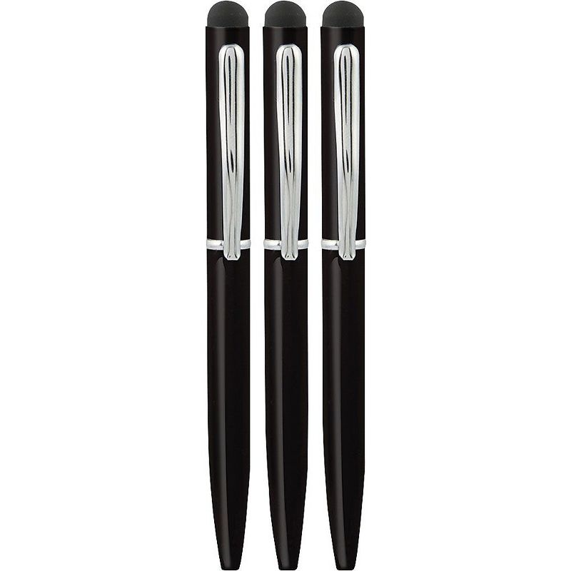Staples 2-in-1 Stylus and Pen 3-Pack Black 2618973