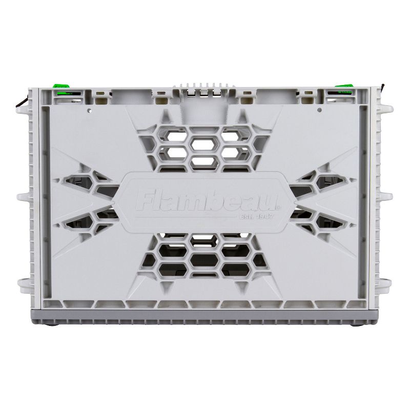 Flambeau Outdoors 455TK Multi-Purpose Storage Tuff Krate with Shock Cords Stays for Kayaking and Fishing, Gray