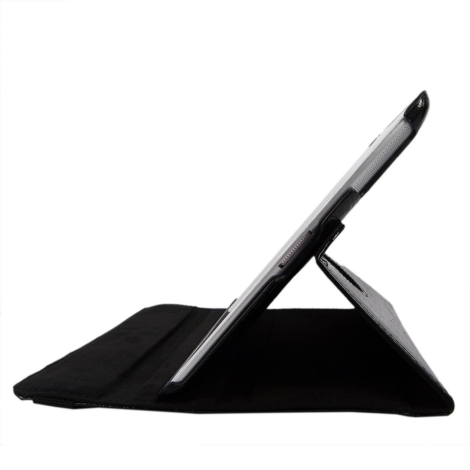 Cellularvilla Apple Ipad2 Ipad3 Ipad4 Gen Genration Black Crocodile 360 Degree Rotating Flip Folio Case Cover with Auto Sleep/wake Feature Stand