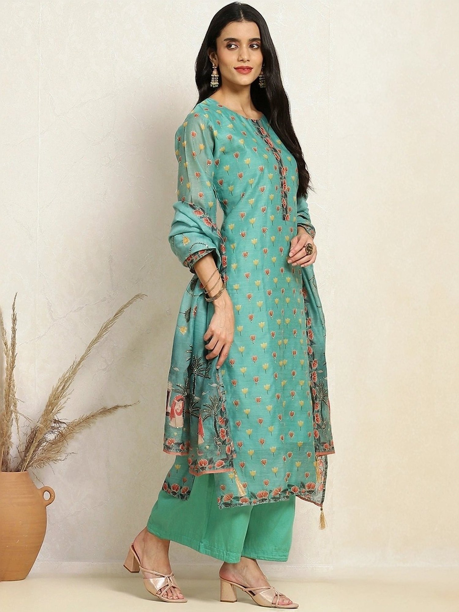 Salwar Studio Red Textured Blouse