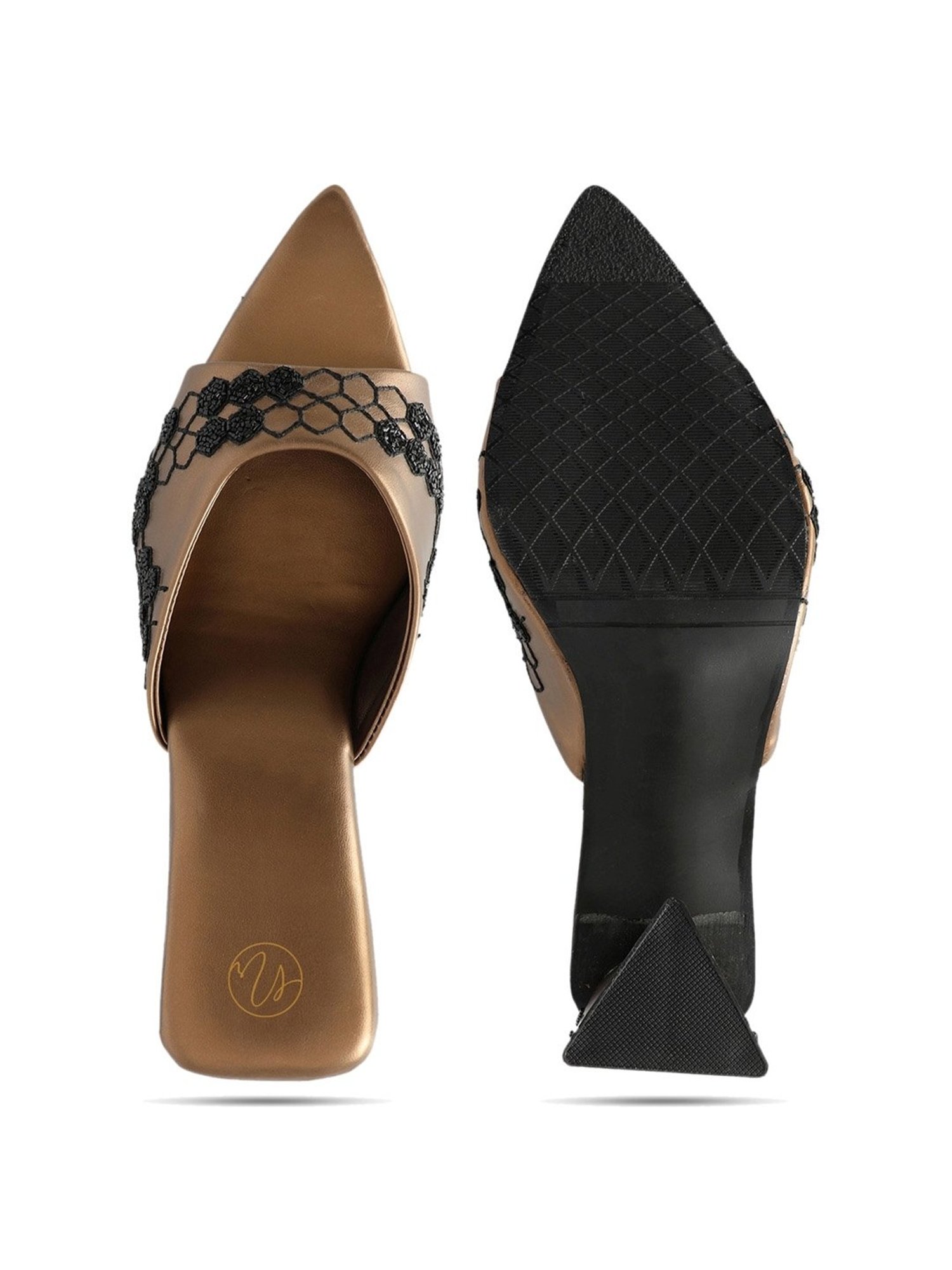 NR by Nidhi Rathi Women's Copper Casual Sandals