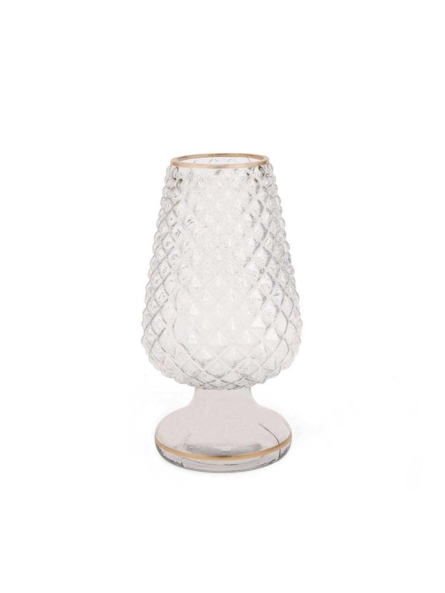 Home4U 'KAMIL' Transparent Glass 16 cm Hurricane - Set of 1