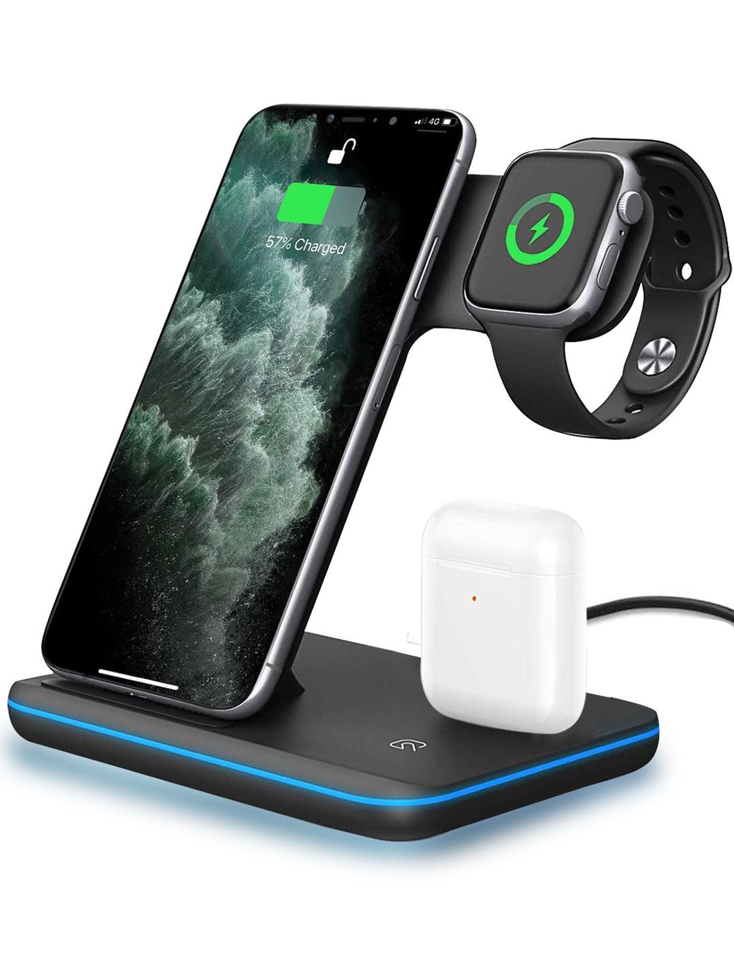 UNIGEN UNIDOCK 3-in-1 Fast 15W Wireless Charging Station (Black)