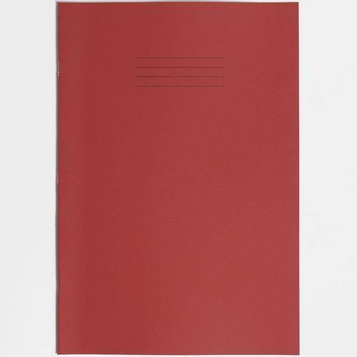Rhino Exercise Book, A4, 48 page, 12mm ruled lines, Red Cover (Pack of 10)