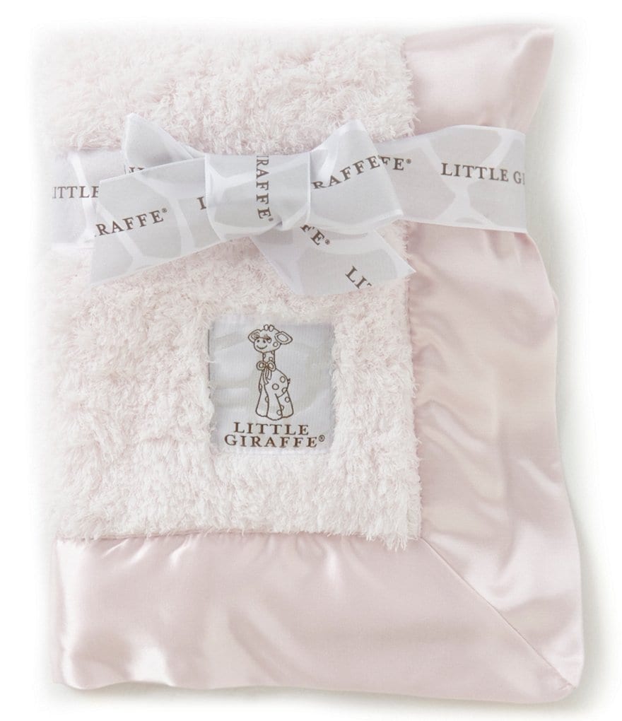 Little Giraffe Baby Satin Trim Chenille Blanket
