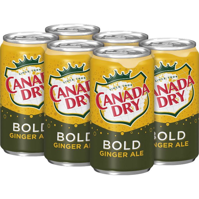 Canada Dry Ginger Ale Bold Soda - 6pk/7.5 fl oz Mini Cans
