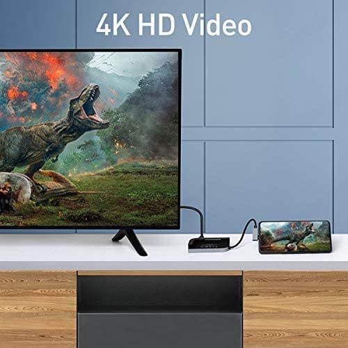 iPad Pro USB C Hub, Baseus 6-in-1 Adapter for iPad Pro 2018 2020 12.9/11 inch, Docking Station with 4K HDMI, USB-C PD Charging, SD/Micro Card Reader, USB 3.0 & 3.5mm Headphone Jack