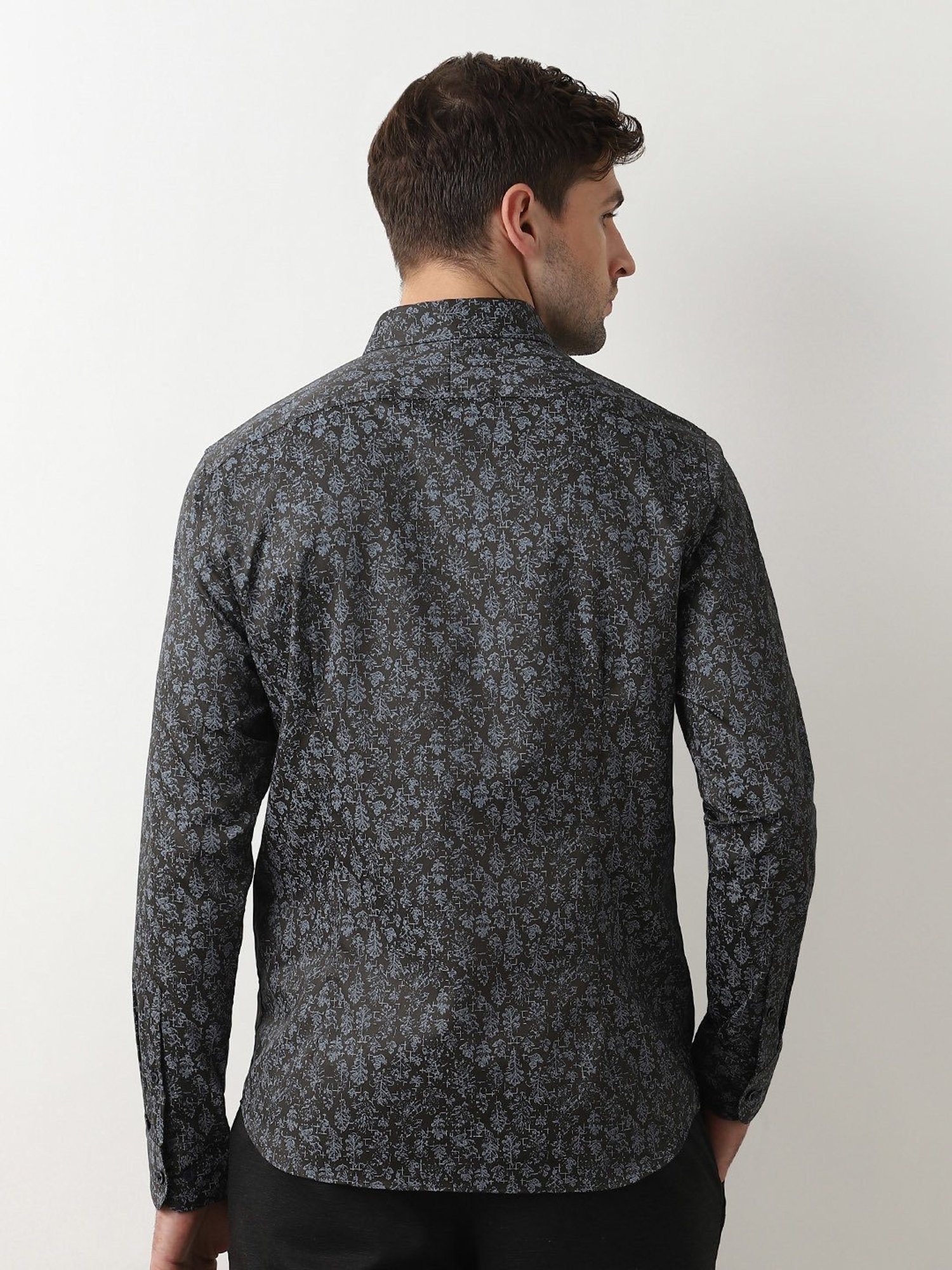 Arrow Sport Dark Green Cotton Slim Fit Shirt