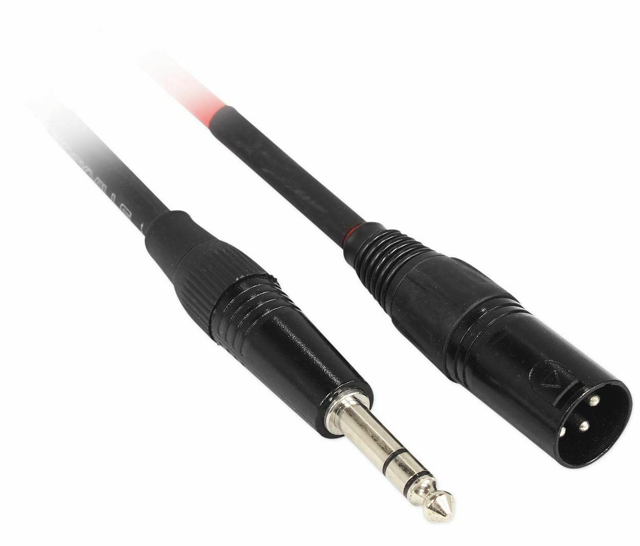 4   3' Male REAN XLR to 1/4'' TRS Balanced Cable OFC 4 Colors