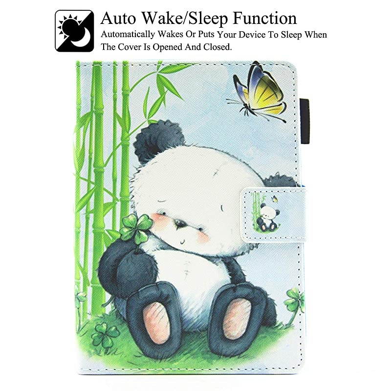 Kindle Paperwhite Case, PU Leather Case with Auto Wake/Sleep Smart Cover Thinnest and Lightest Case for  Kindle Paperwhite (Fits All 2012, 2013, 2015 and 2016 Versions) (Panda)