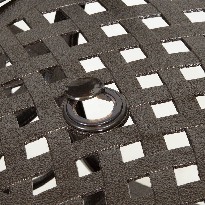 Sarasota Cast Aluminum Adjoining Patio Chair - Bronze - Christopher Knight Home