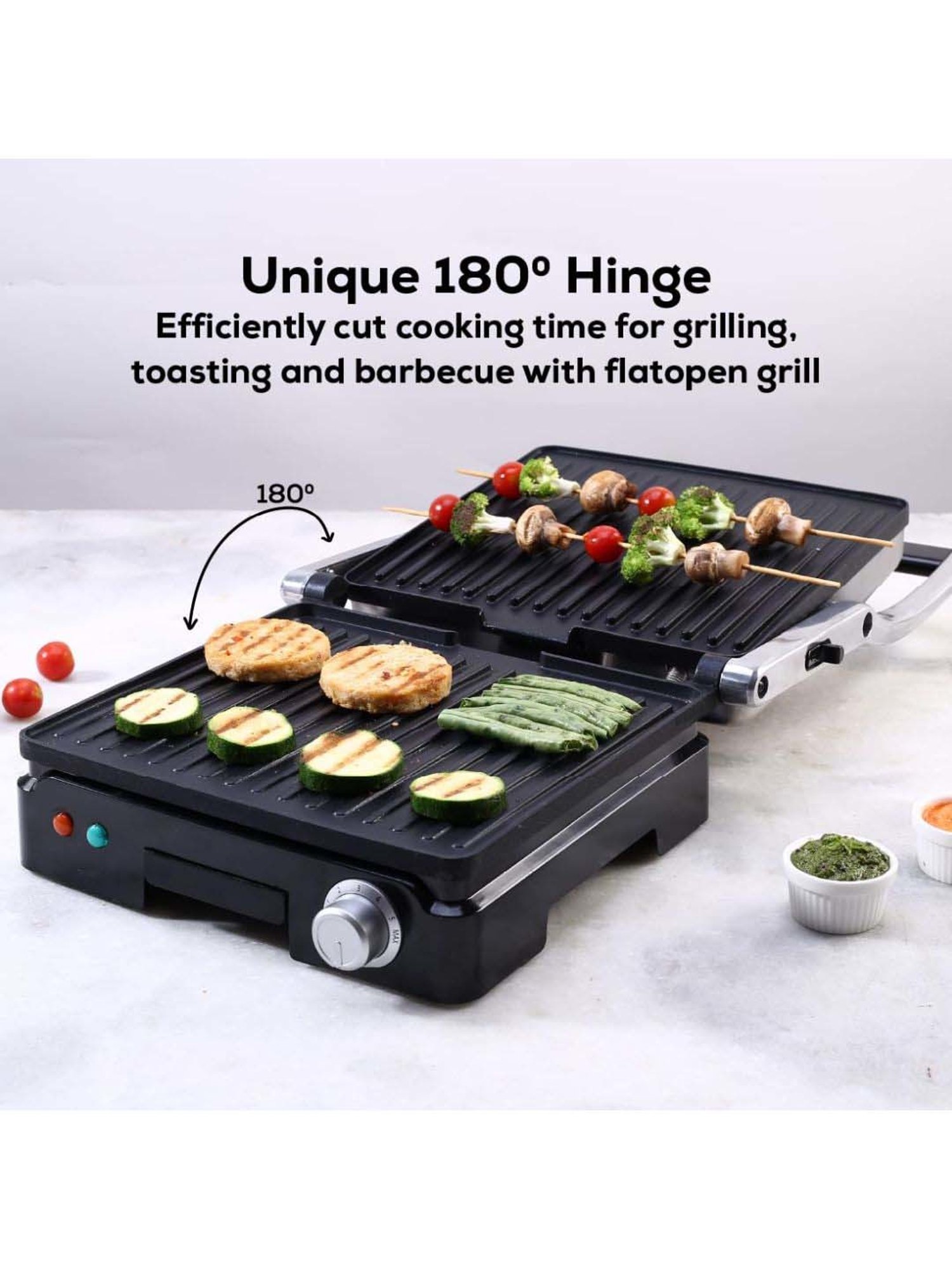 Borosil Sandwich Maker 2000W with Non stick coating (Black)