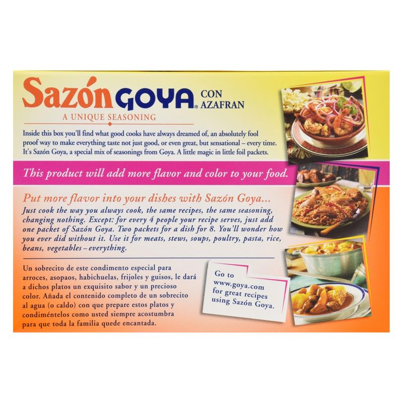 Sazon Goya Unique Seasoning with Azafran - 3.52oz