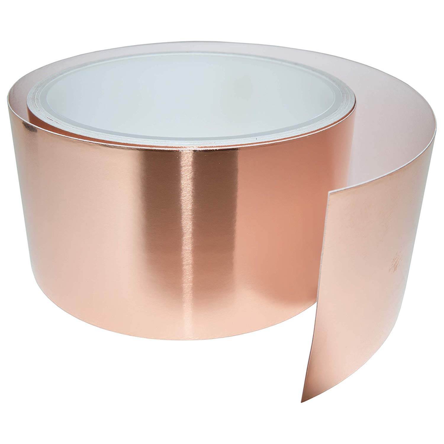 16 Feet of 2 Inch Wide Copper Foil Tape with Adhesive - Conductive on Both Sides for EMI Shielding, Electrical Repairs, Engineering Projects, Arts & Crafts, or Stained Glass