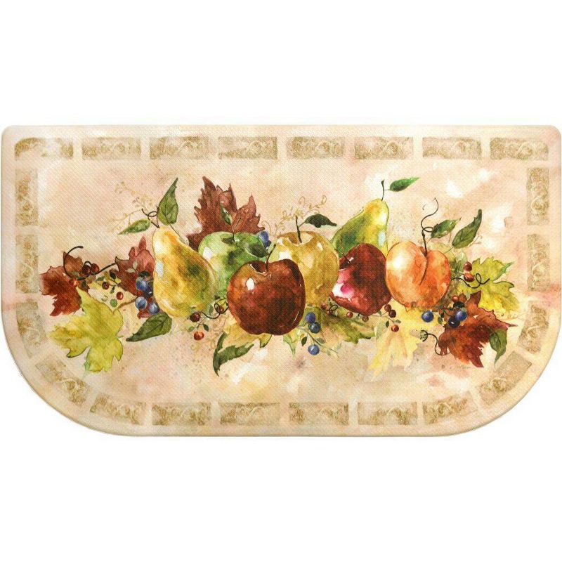 Home Dynamix 19" x 35" Napa Fruit Slice Kitchen Mat Beige/Green
