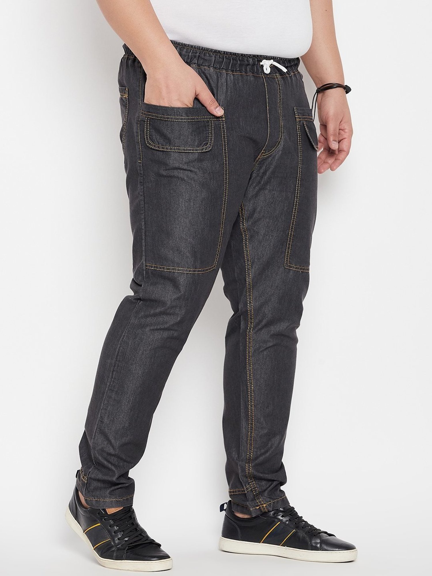 Bigbanana Black Cotton Regular Fit Trousers