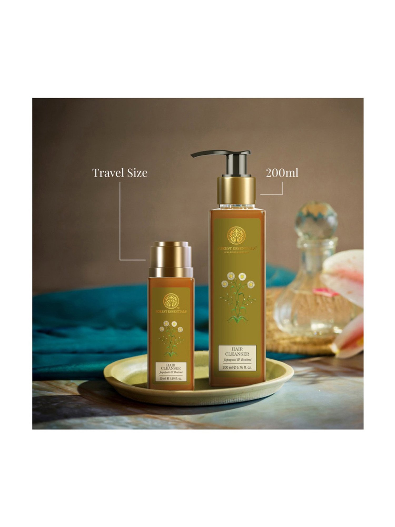 Forest Essentials Japapatti & Brahmi Ayurvedic Anti Frizz Hair Cleanser Shampoo - 50 ml