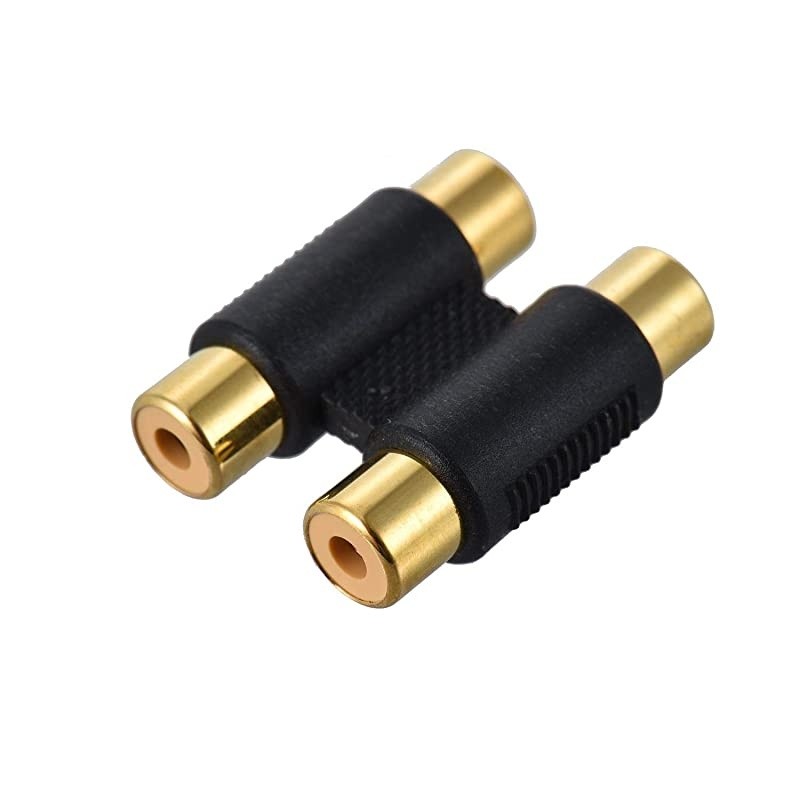 10 Pack RCA Female to Female Coupler Adapter AV Audio Video Cable Connector 2RCA to 2RCAGold Plated