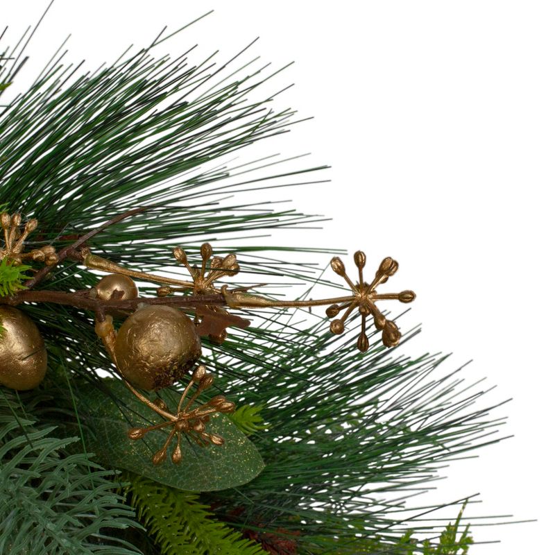 Northlight Leaves, Berry and Cedar Artificial Christmas Wreath - 20-Inch, Unlit