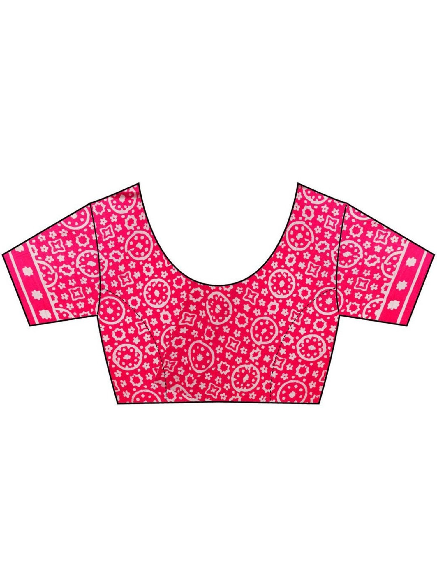 Chidiyaa Pink Paakhi Firelight Handprinted Cotton Sarees