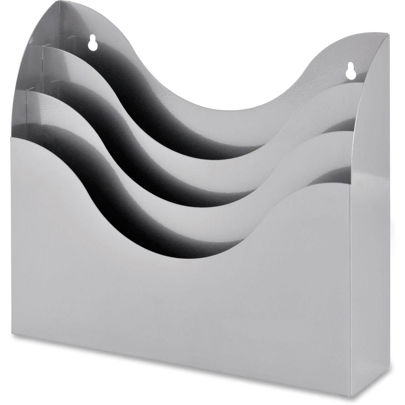 MMF SteelMaster 3-Tier Sorter - 3 Tier(s) - 12.9" Height x 11.5" Width x 3.5" Depth - Wall Mountable, Desktop - Recycled