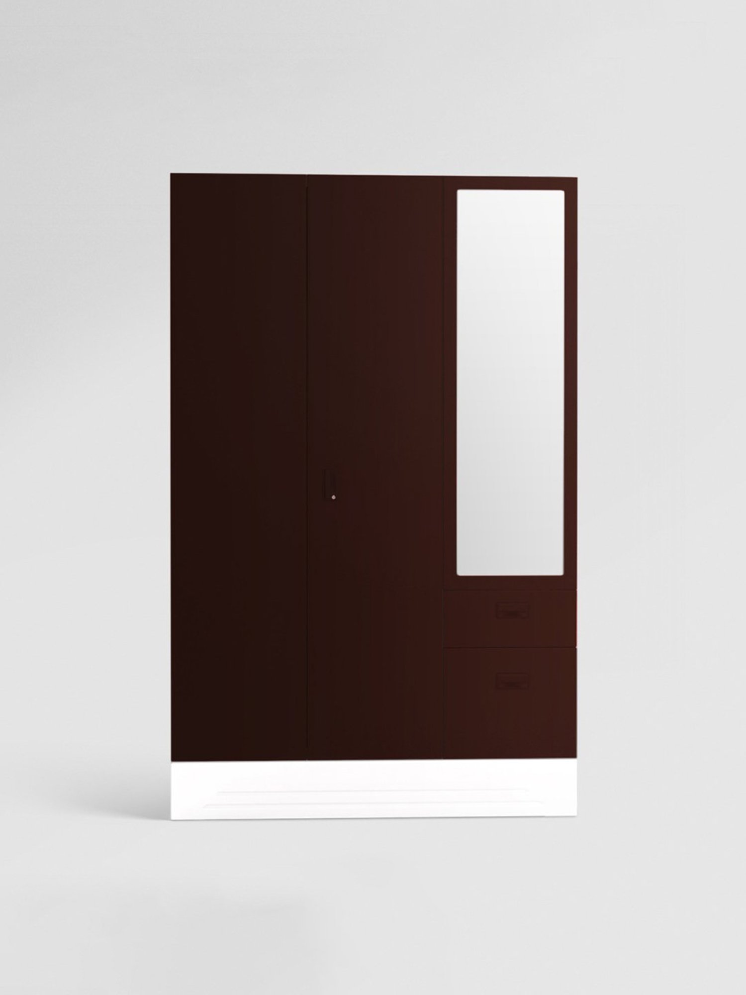 Godrej Interio Slimline Blend 3-Door Steel Almirah, Russet (1-Year Warranty, 1 Locker, 3 Drawers)