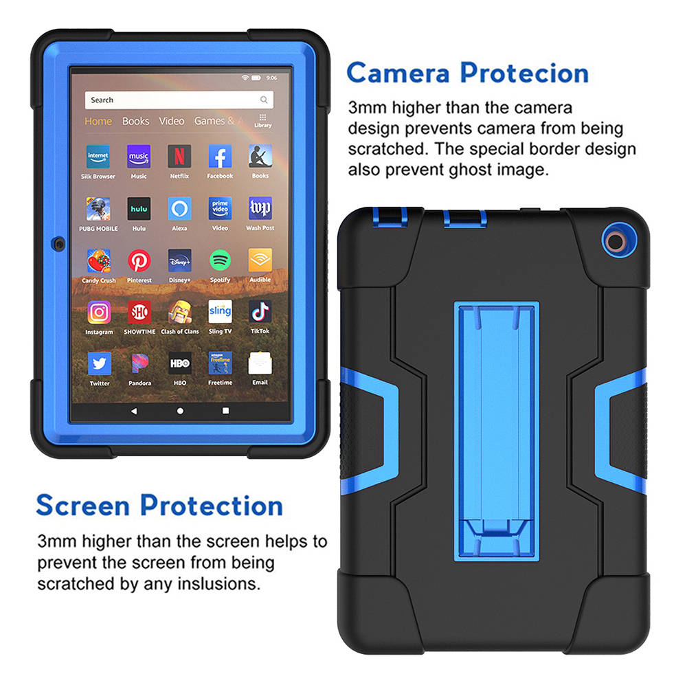Mignova for Amazon Fire HD 8 2020 Case, Fire HD 8 Plus Case Heavy Duty Drop-Proof Shock-Proof Rugged Hybrid Case with Kickstand for Amazon Fire HD 8 2020 / Fire HD 8 Plus Tablet 10th Gen 2020