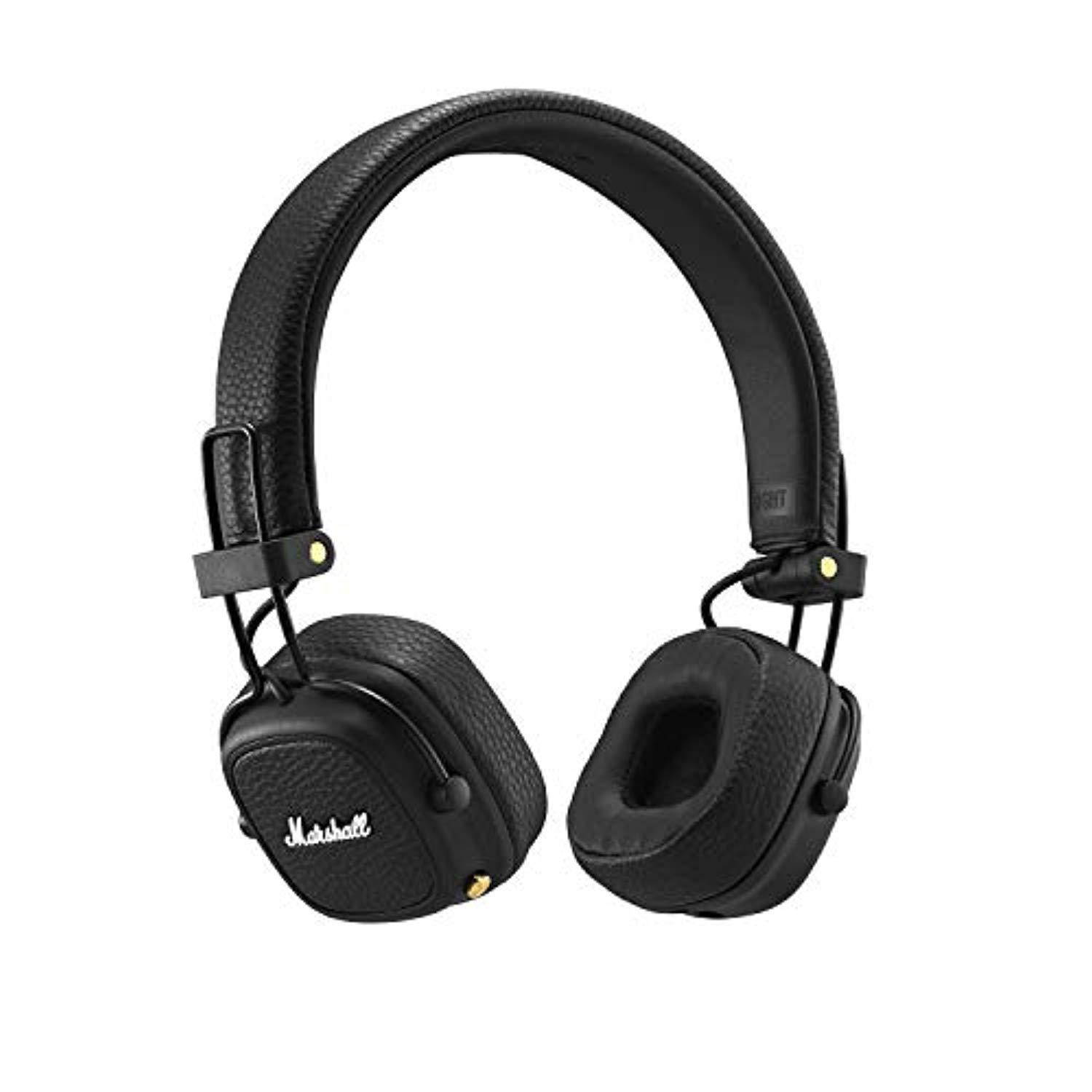 marshall major iii bluetooth wireless on-ear headphones, black - new