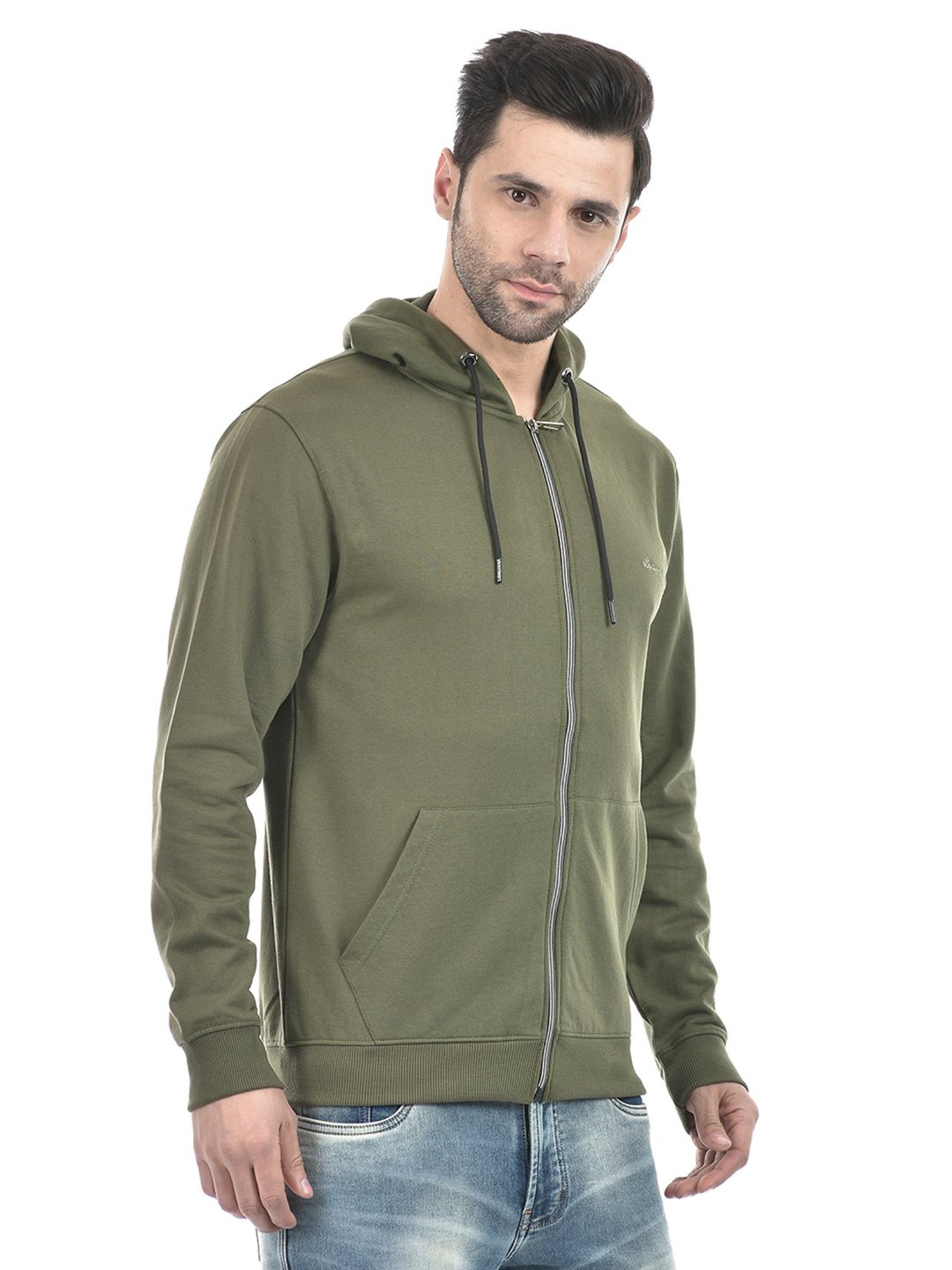 Lawman Pg3 Green Regular Fit Cotton Sweatshirt