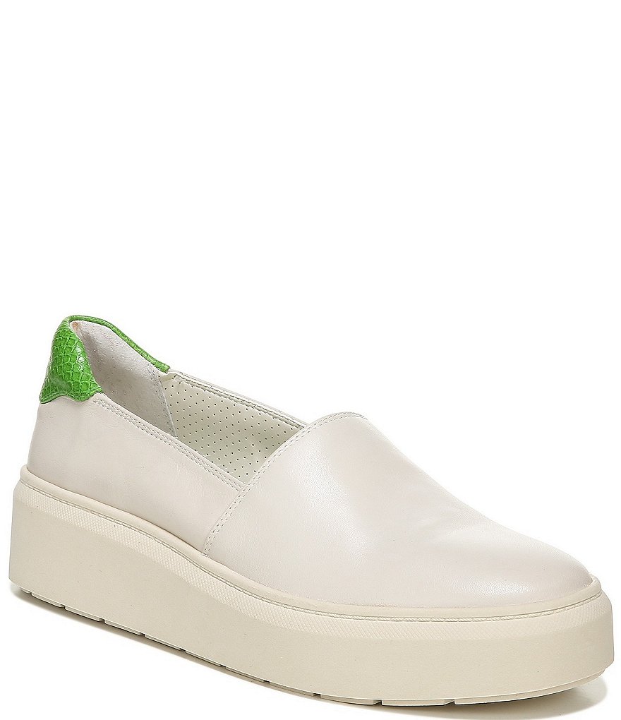Franco Sarto Lodi2 Leather Snake Print Accent Slip-On Platform Sneakers