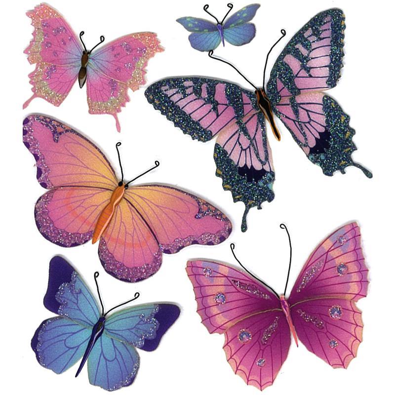 Jolee's Boutique Dimensional Stickers-Butterflies