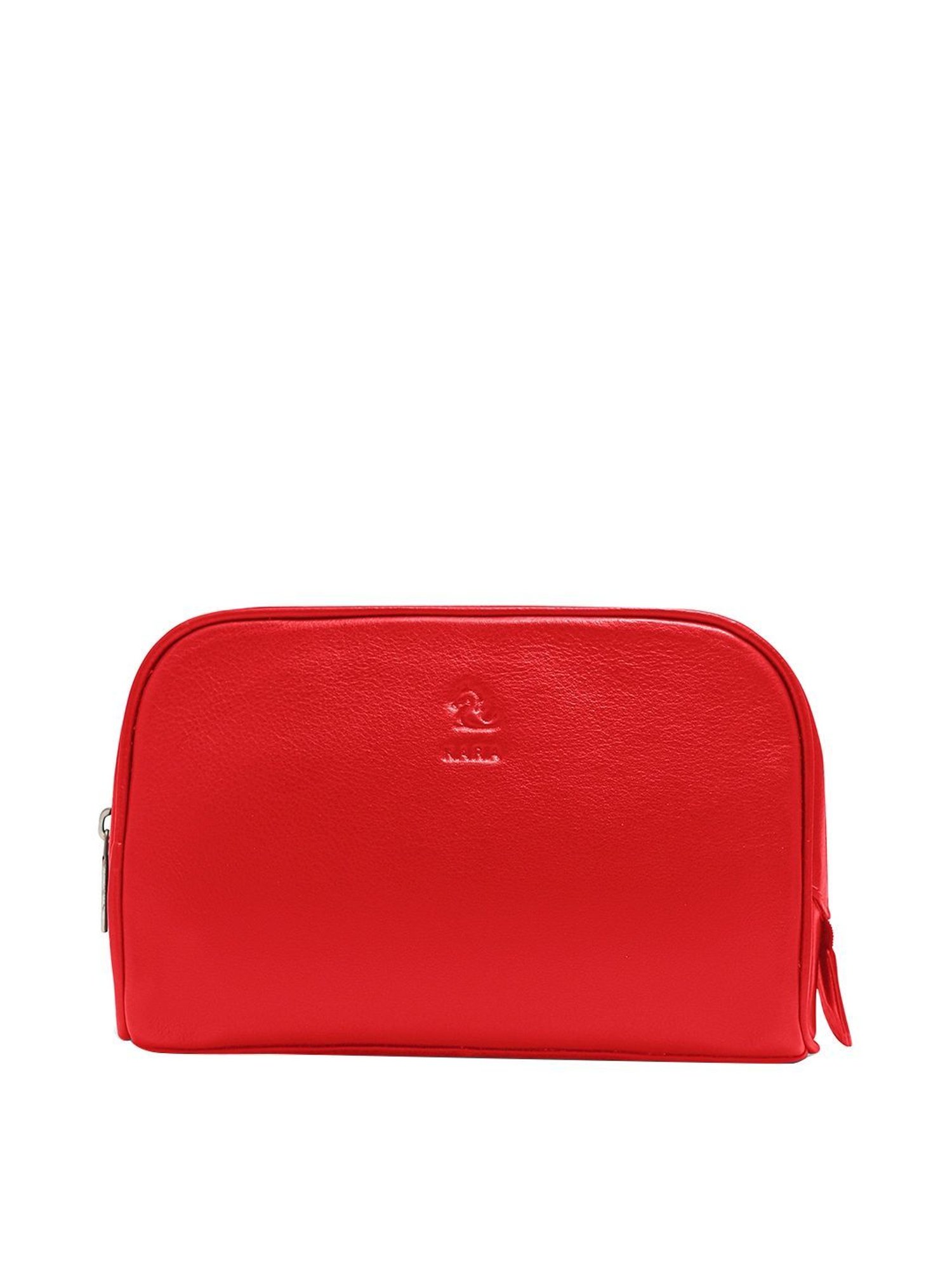 Kara Red Unisex Leather Pouch