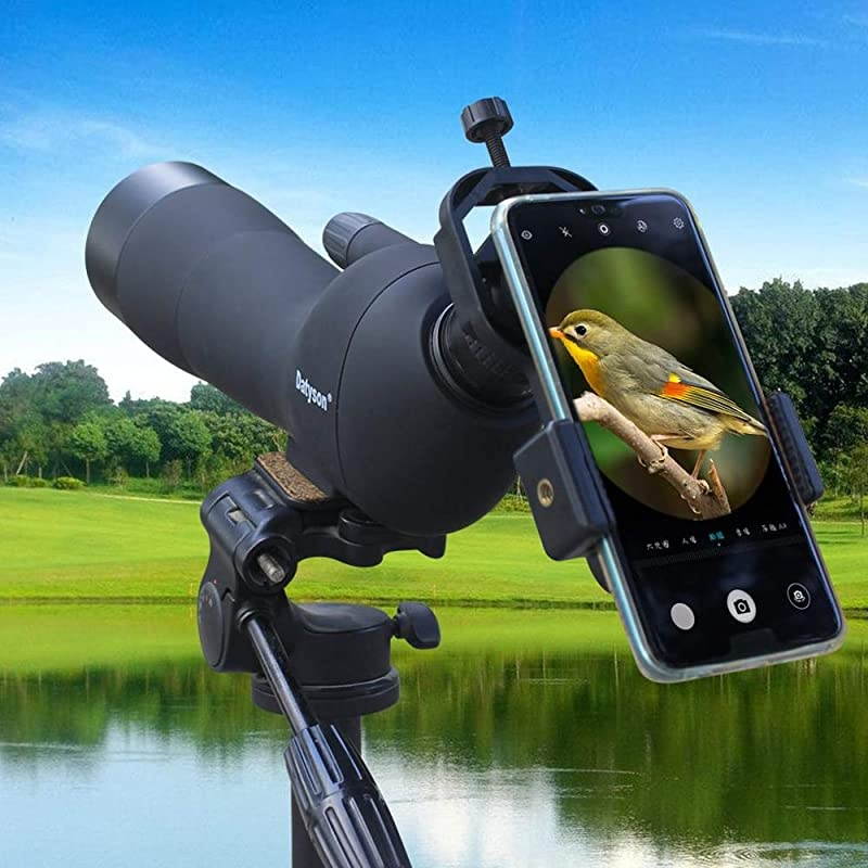 Cellphone Telescope Adapter Mount, Universal Phone Scope Mount, Work with for Spotting Scope, Telescope, Microscope, Monocular, Binocular, for iPhone, Samsung, HTC, LG and More