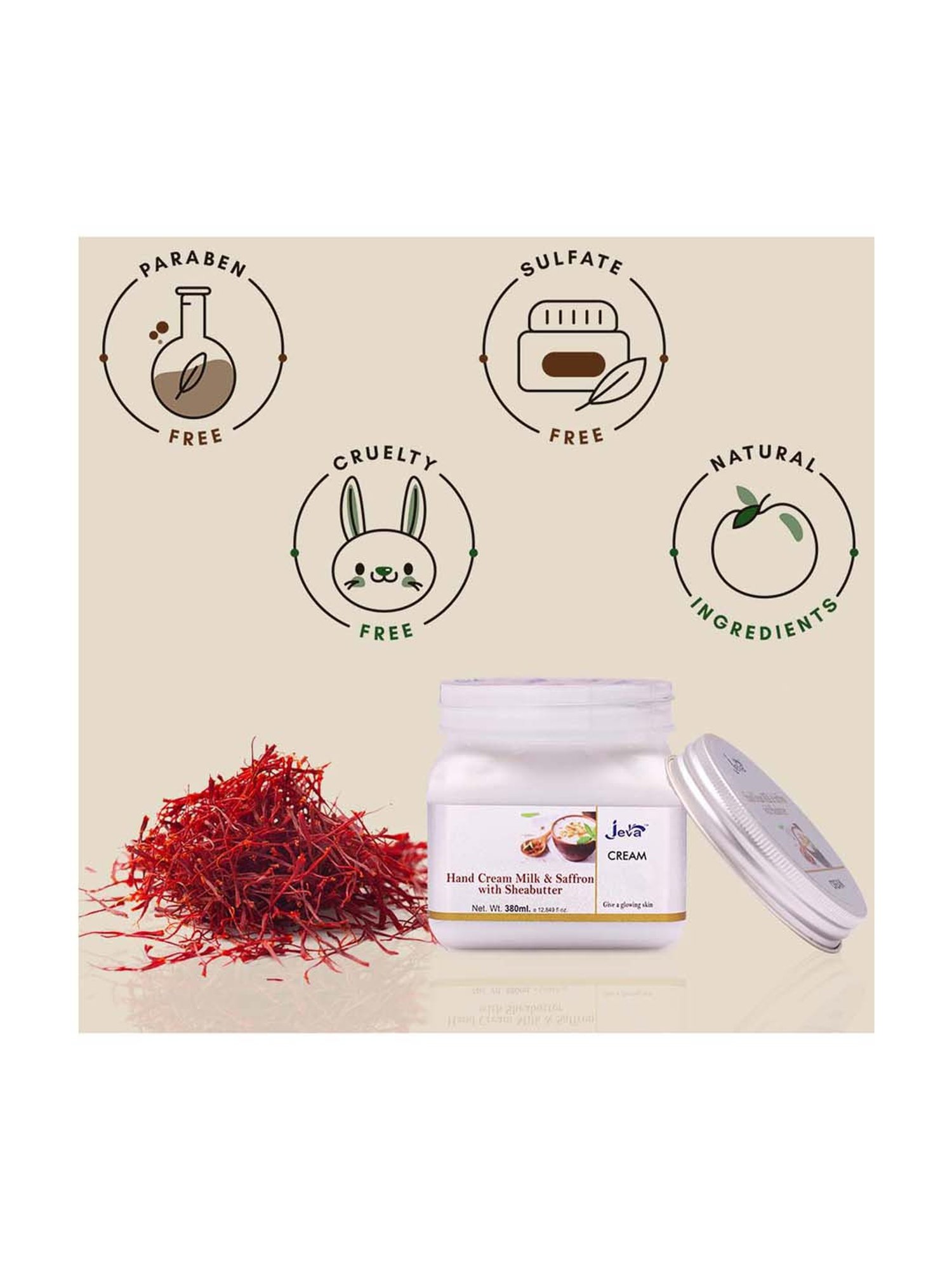 Milk & Saffron Hand Cream with Shea butter - 380 ml