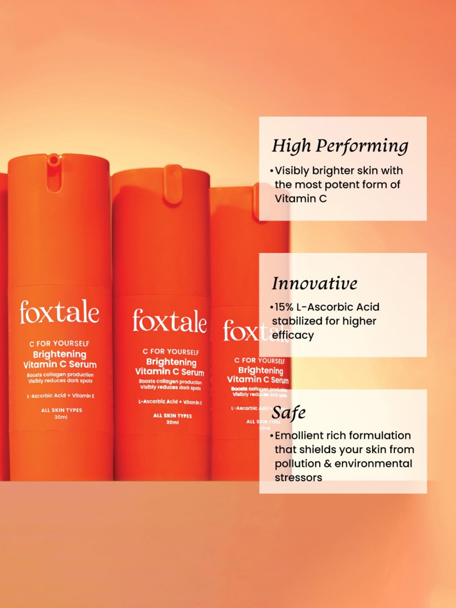 Khadi Essentials 20% Vitamin C Face Serum with Grapefruit for Toned & Bright Skin - 30 ml