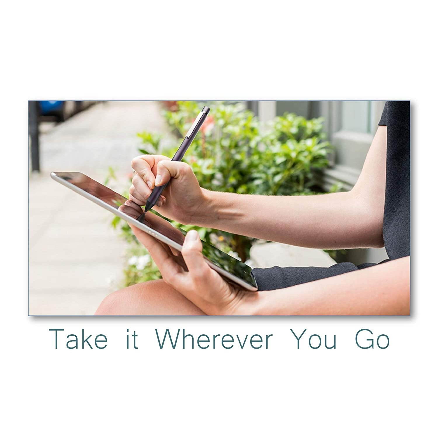 Active Stylus Pen for Apple Ipad, Digital Pencil iPad Series Rechargeable Pencil Touchscreen Precise Fine Tip for iPad 5 & 6, iPad Air 2 & 3, iPad Mini 4 & 5, iPad Pro 9.7/10.5/11 (Dark Gray)