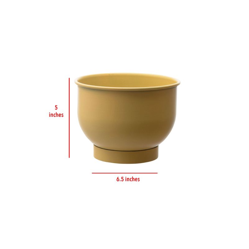 The HC Companies 3 Inch Round Plastic Sprite Decorative Indoor Flower Succulent Planter Pot with Drain Plug Hole, Artisan Taupe