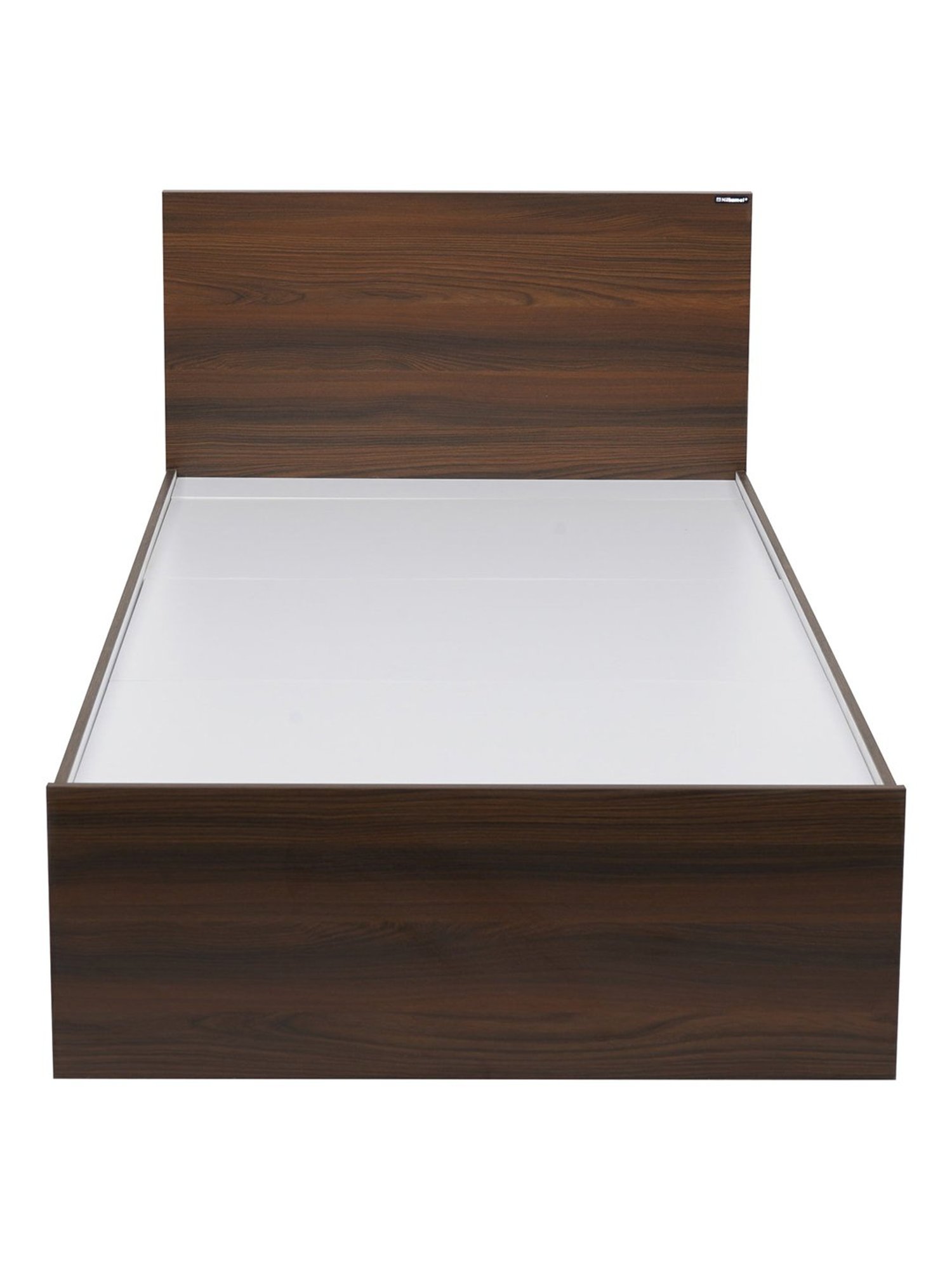 Nilkamal Arthur Walnut Brown Engineered Wood Single Bed without Storage