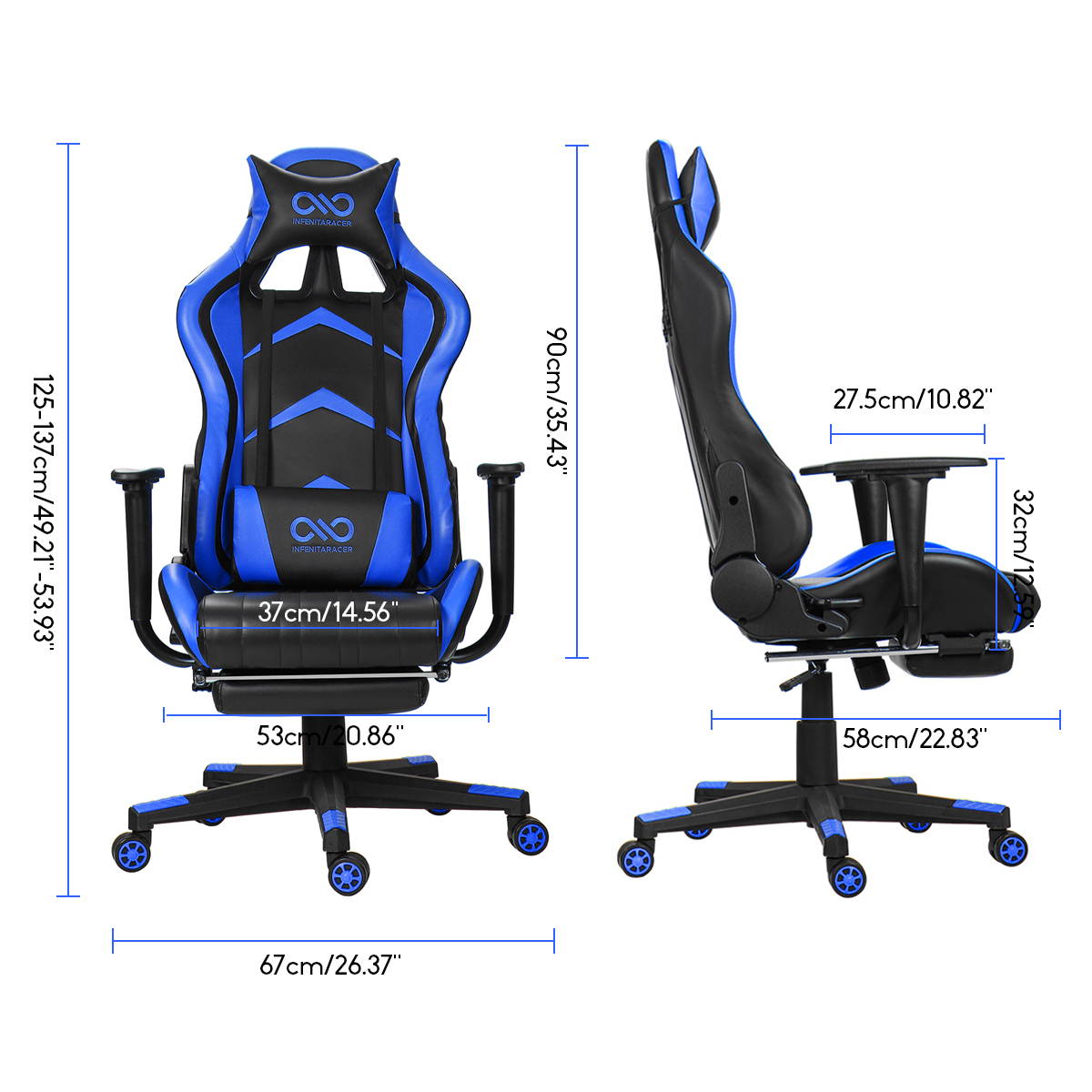 RESPAWN Sidewinder Gaming Chair, PU Leather, in Rage Red (RSP-125-RED)