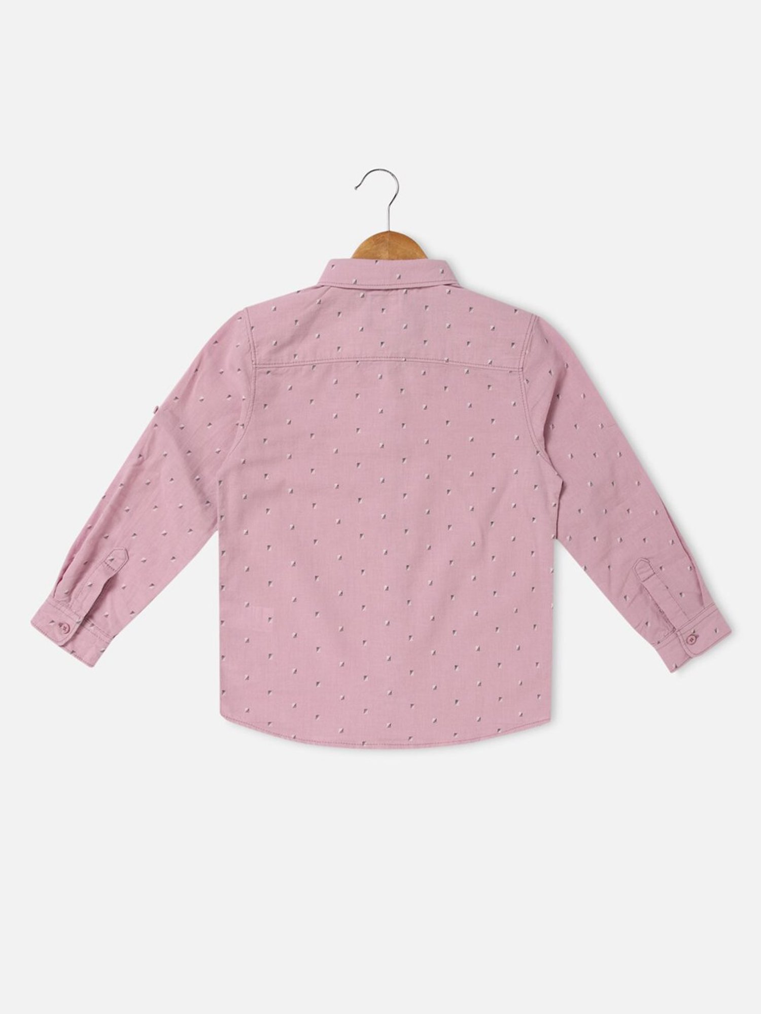 Allen Solly Junior Dusty Pink Printed Full Sleeves Shirt