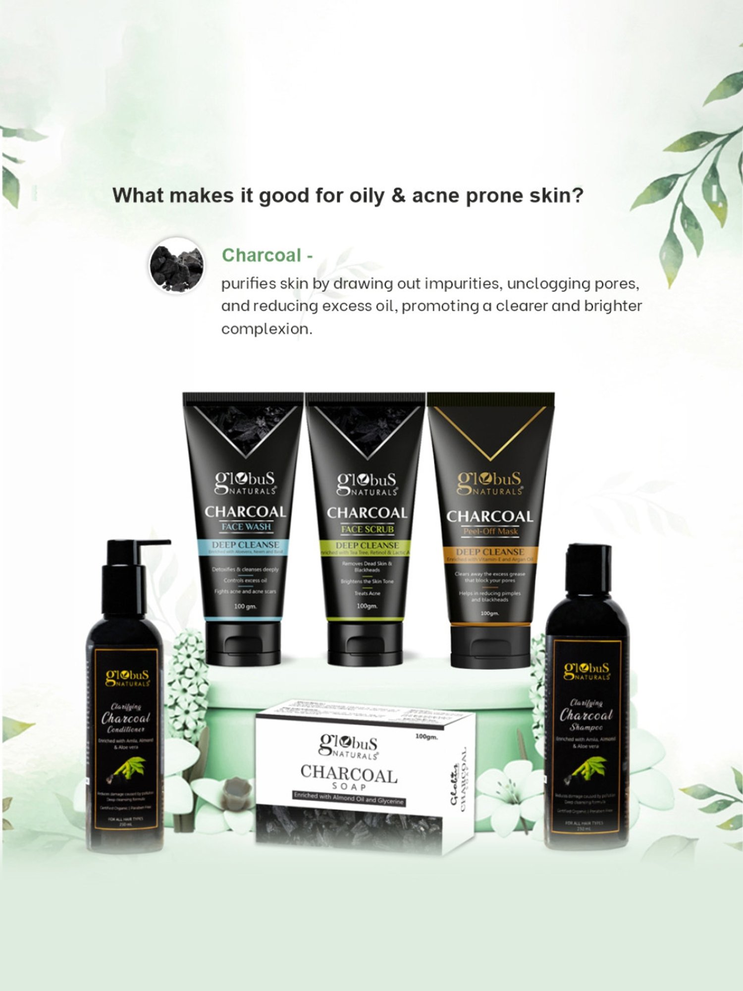 Globus Naturals Charcoal Detox Rakhi Gift Box - Set of 6