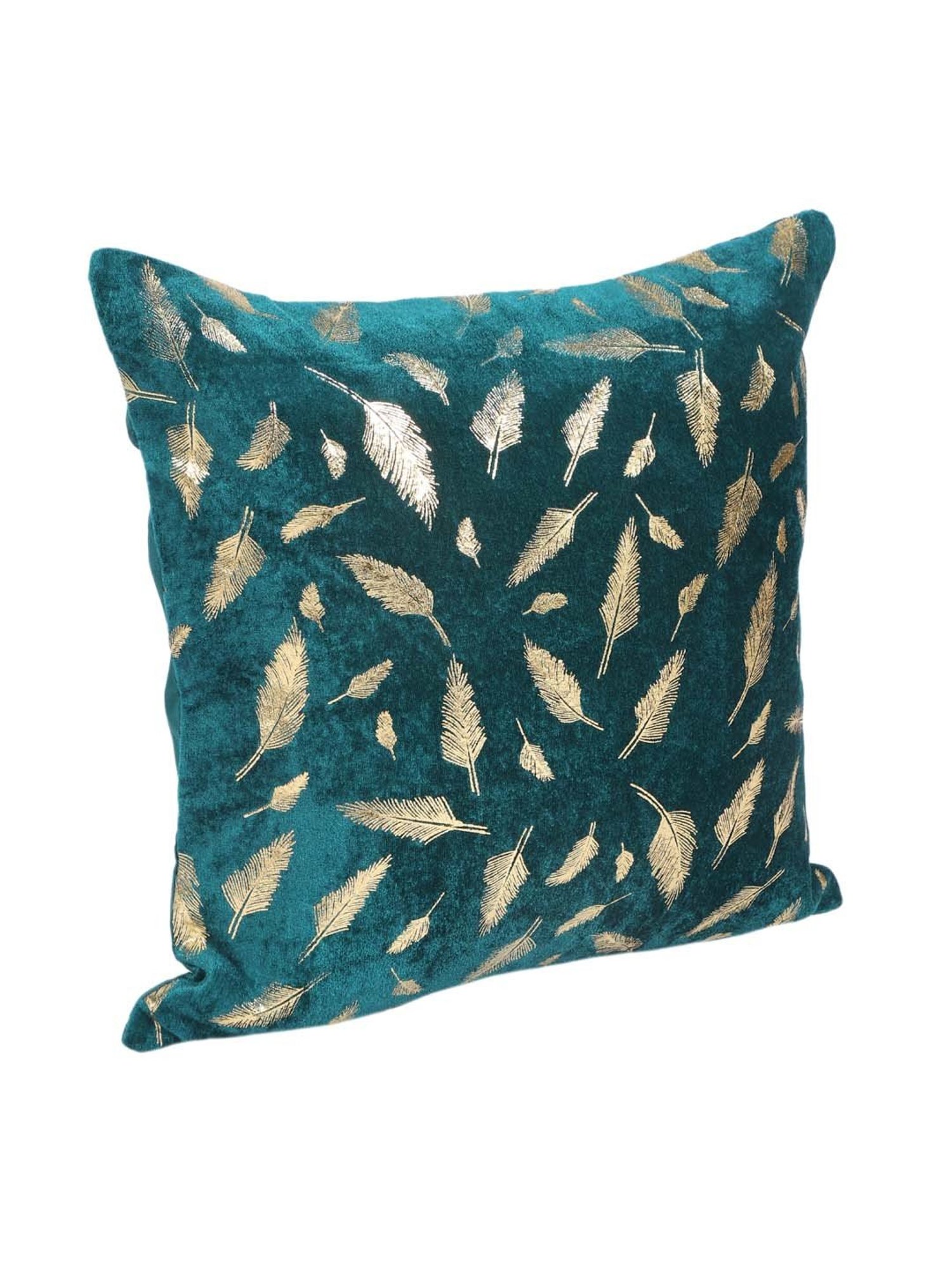 MFD HOME Furnishing Turquoise Blue Velvet Cushion Cover - Set of 2