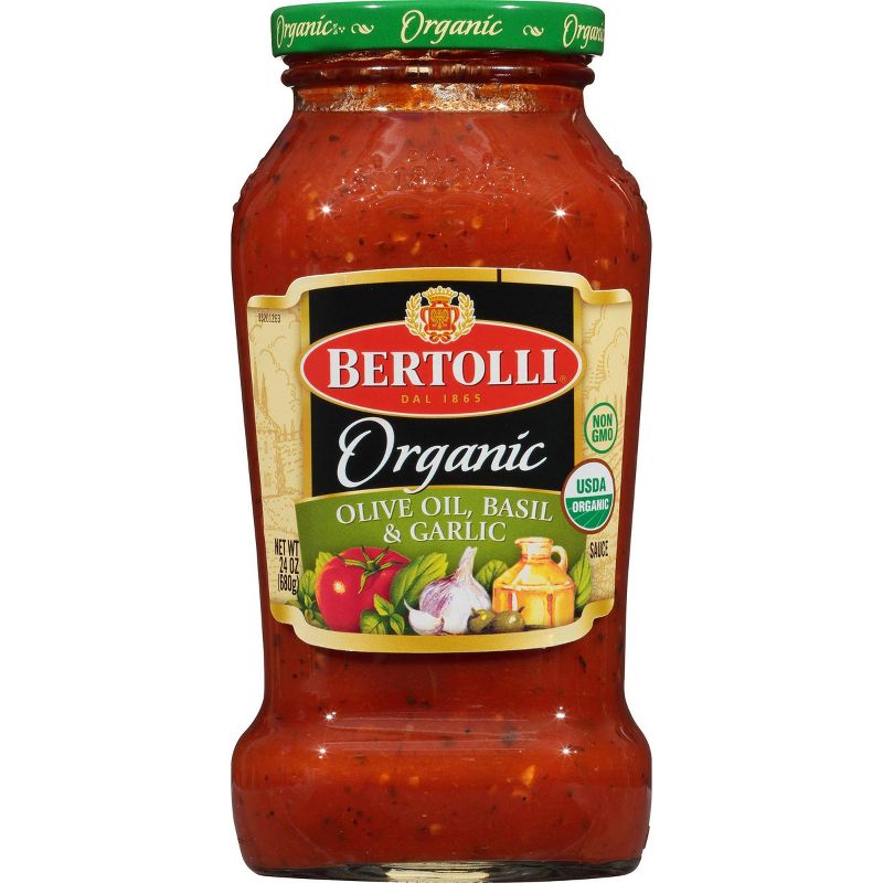 Bertolli Organic Olive Oil, Basil & Garlic Pasta Sauce - 24oz