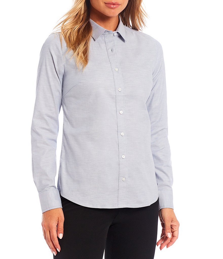 IBKUL Solid Long Sleeve Mock Neck Top