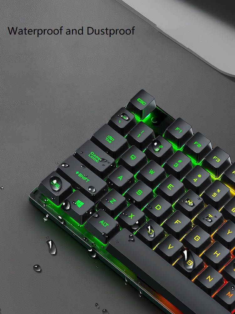 AOC KB121 Brown Switch Mechanical Feeling Keyboard for Office and Game, Support PC  and Laptop( Multi-colored Light Version)