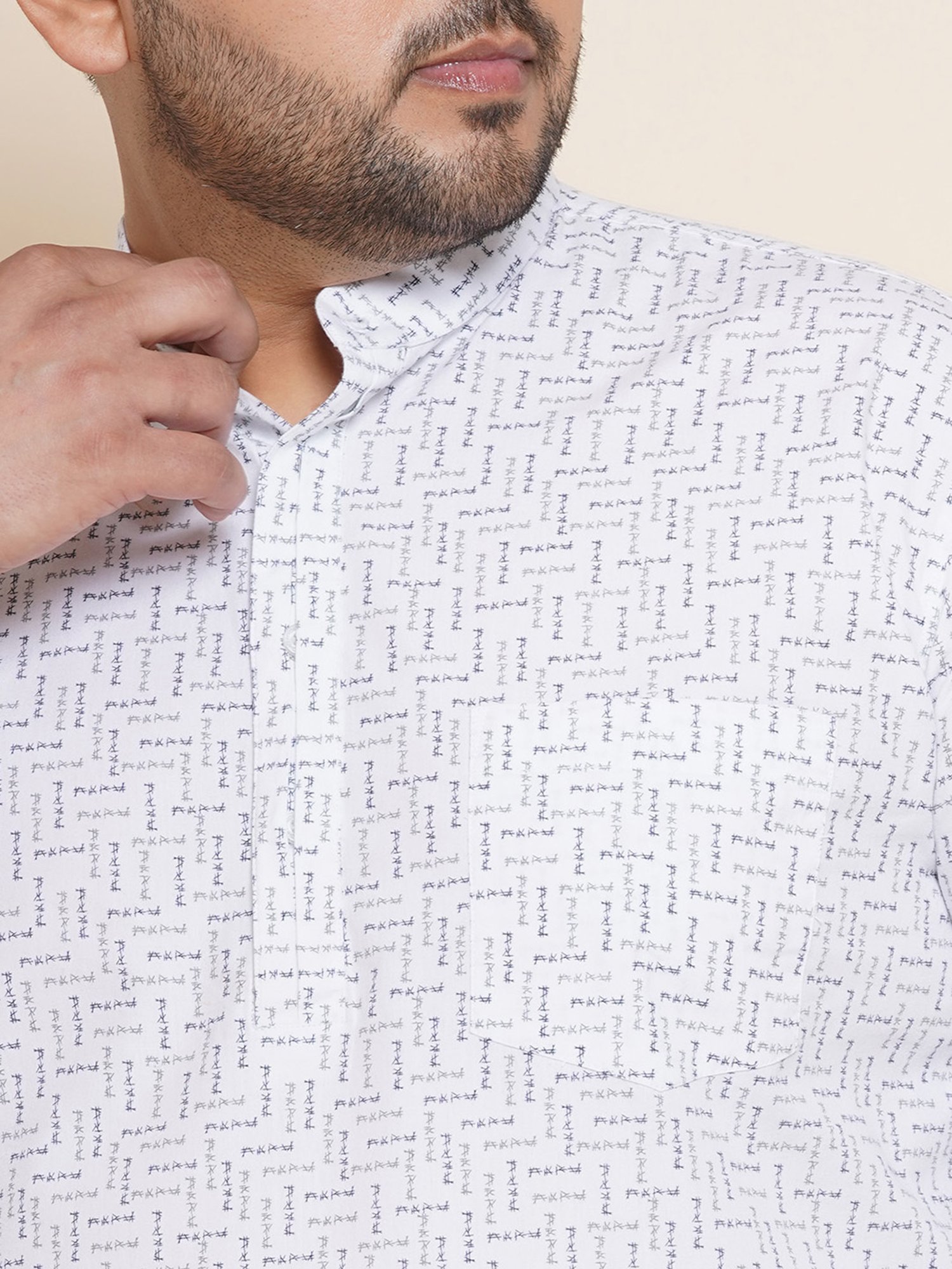 Manthan Red Full Sleeves Solid Kurta